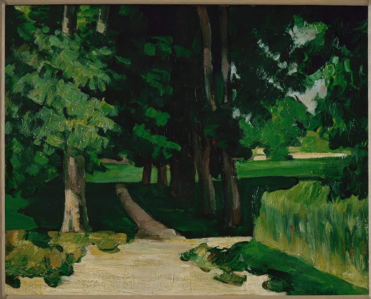 Kastanjeallé i Jas de Bouffan av Paul Cézanne
