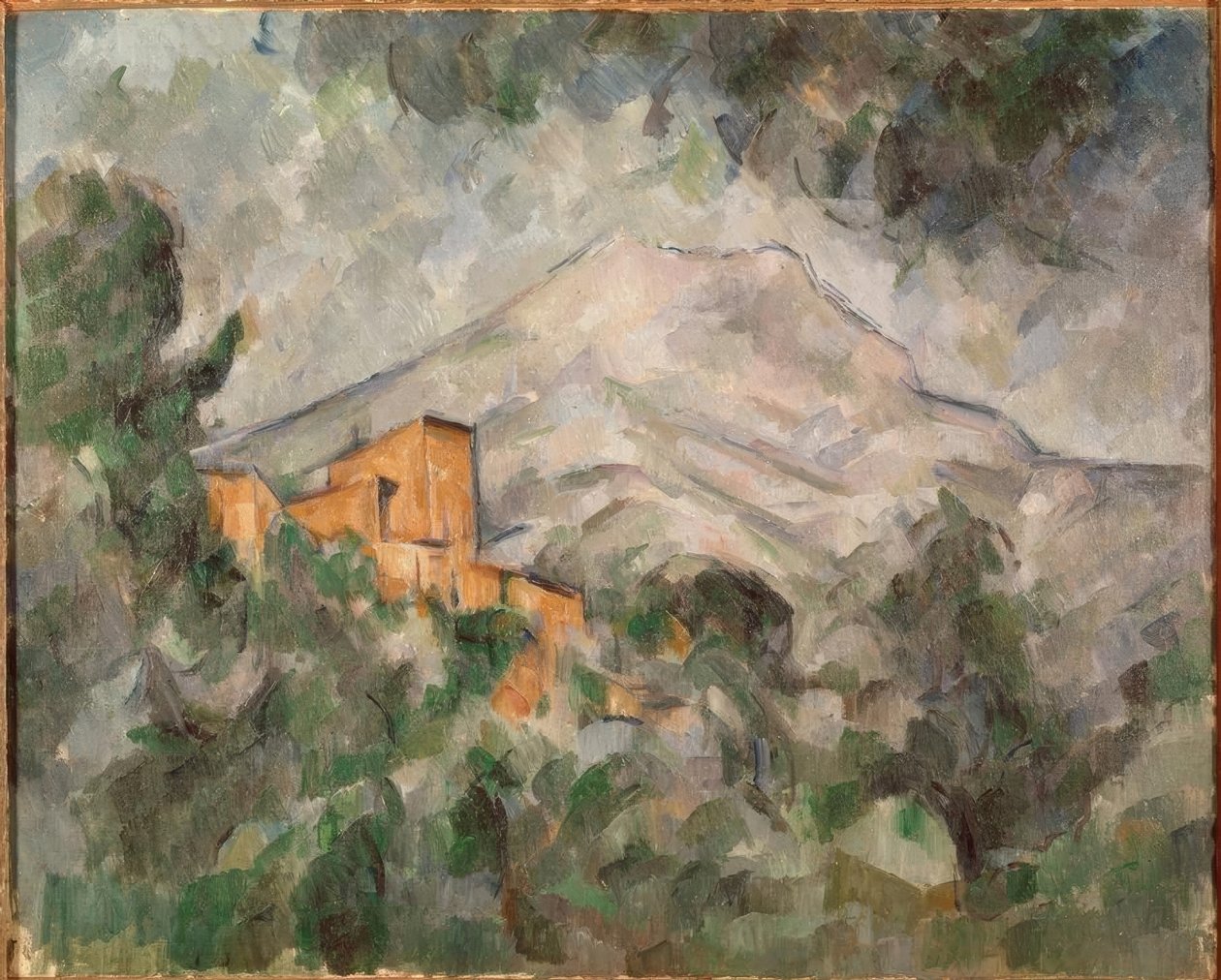 Berget Sainte-Victoire och det svarta slottet av Paul Cézanne