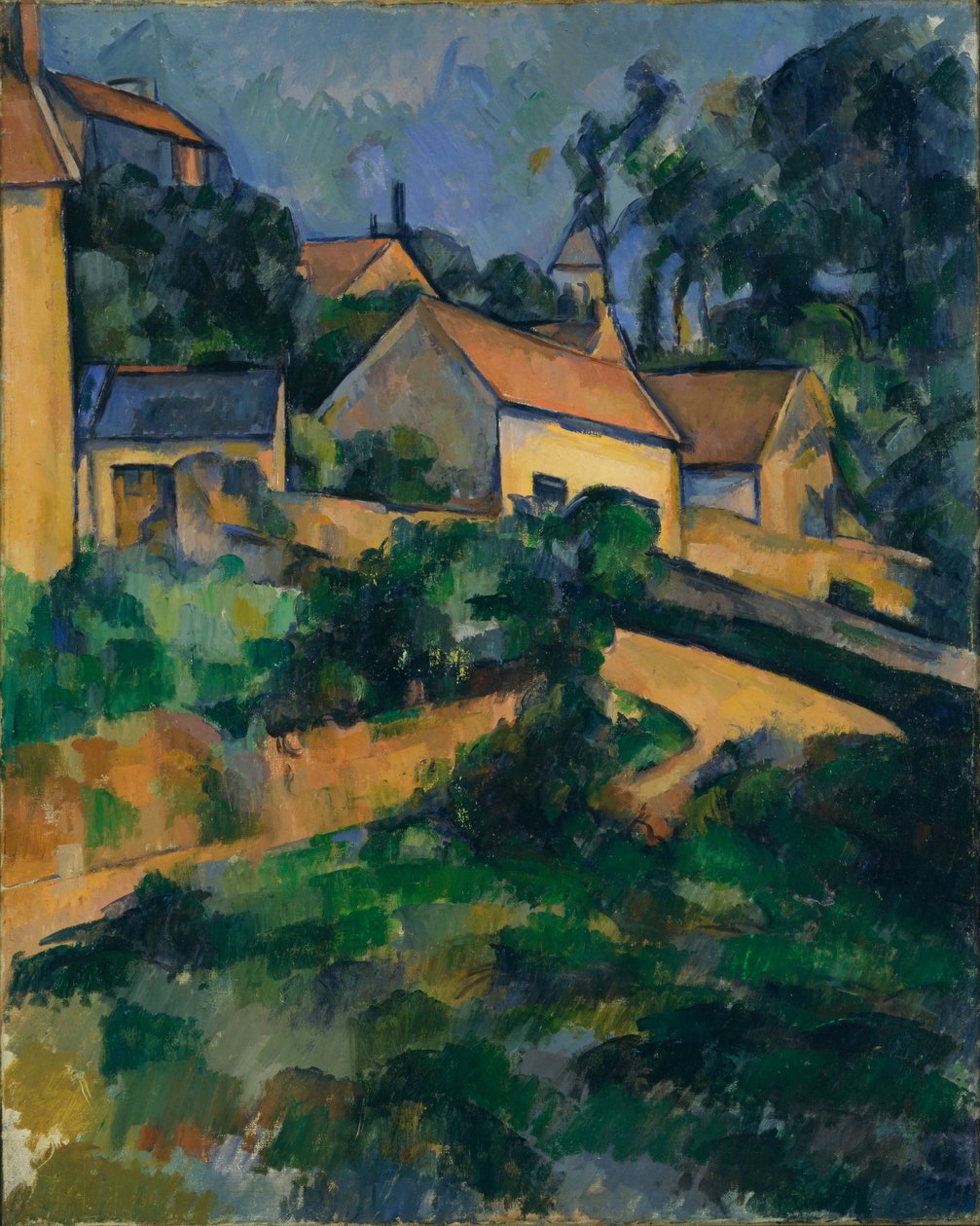 Den roterande vägen i Montgeroult av Paul Cézanne