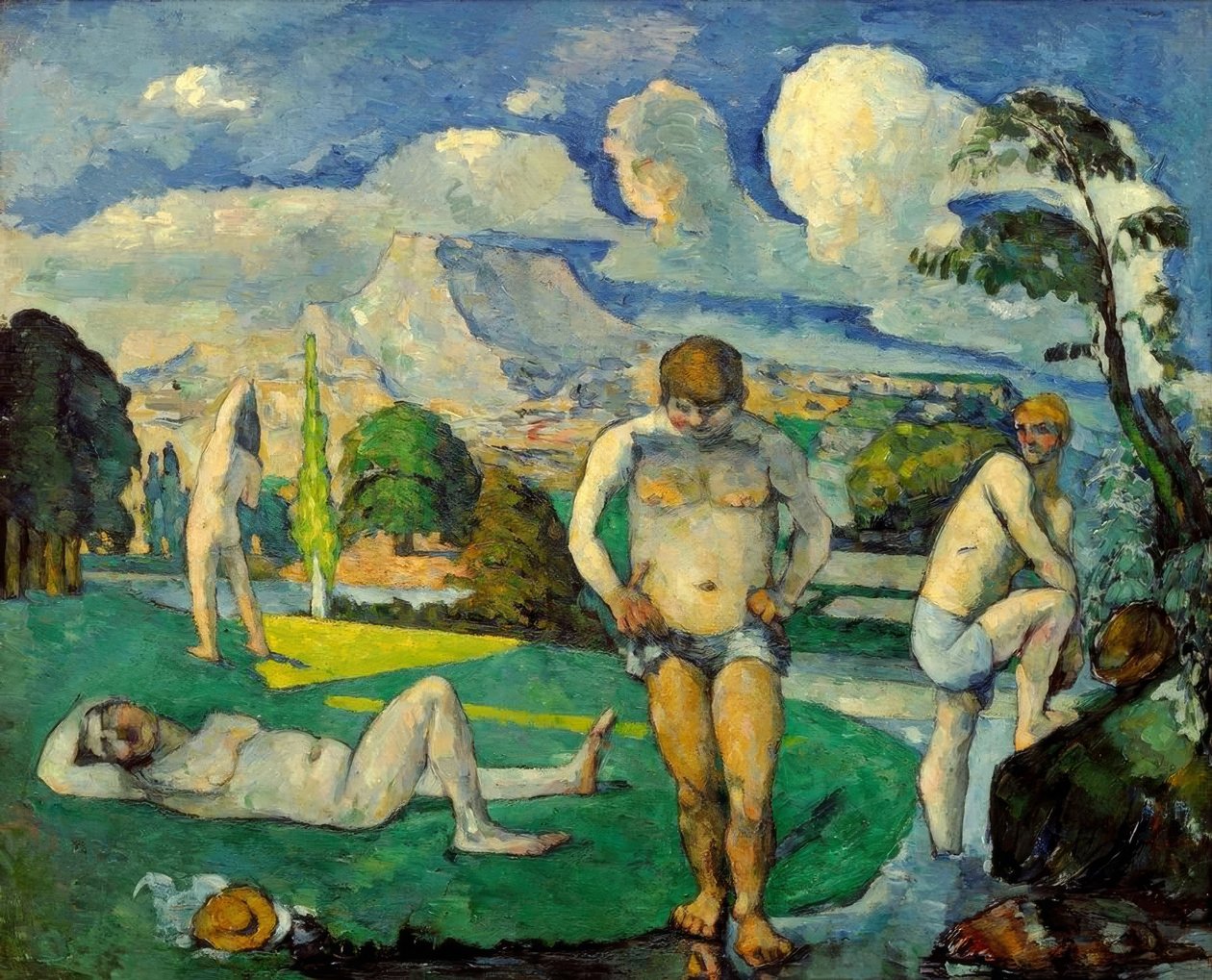 Badgäster i vila av Paul Cézanne