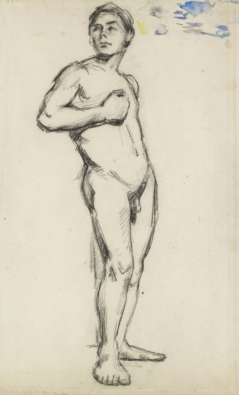 Naken man, 1800-talet av Paul Cézanne