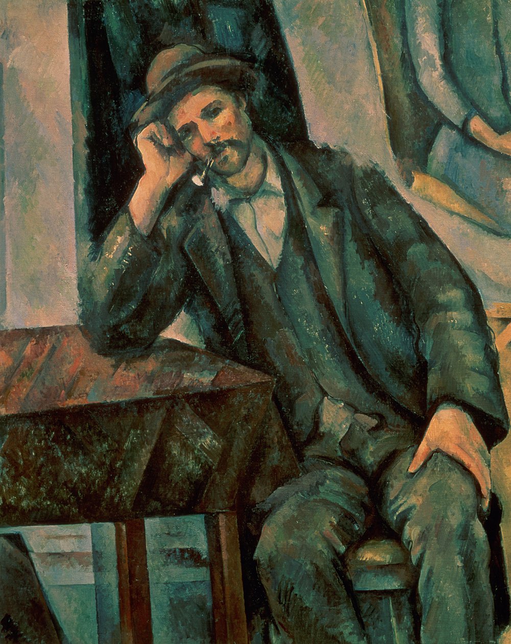 Man som röker en pipa, 1890-92 av Paul Cézanne