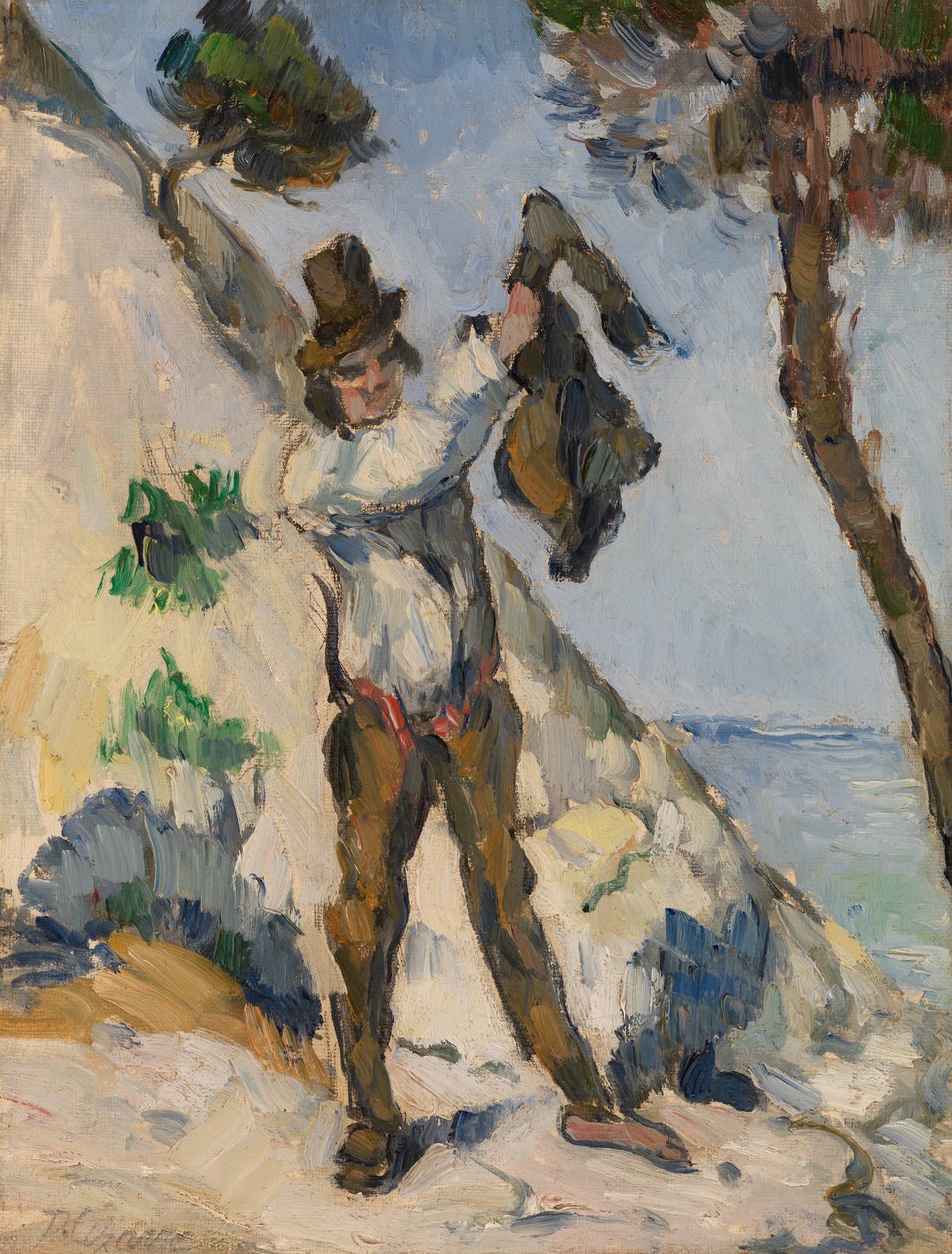 Man med väst, ca 1873 av Paul Cézanne