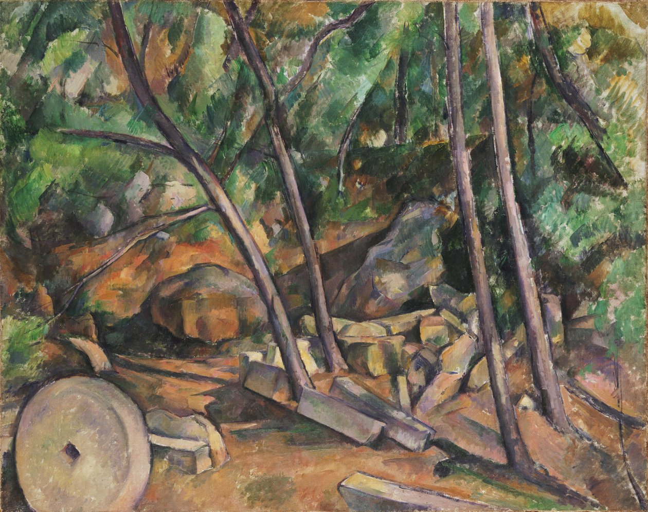 Kvarnsten i Château Noirs park av Paul Cézanne