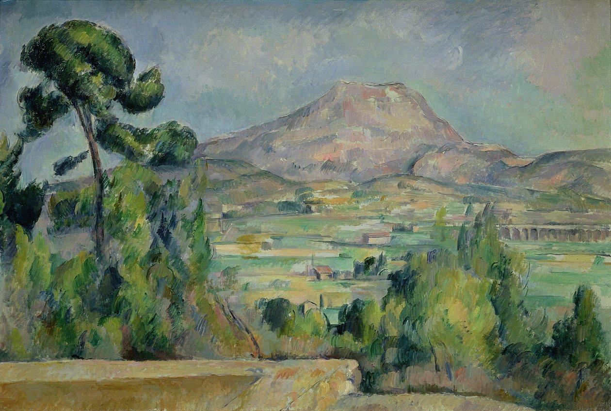Sainte-Victoire-berget, ca 1887-90 av Paul Cézanne