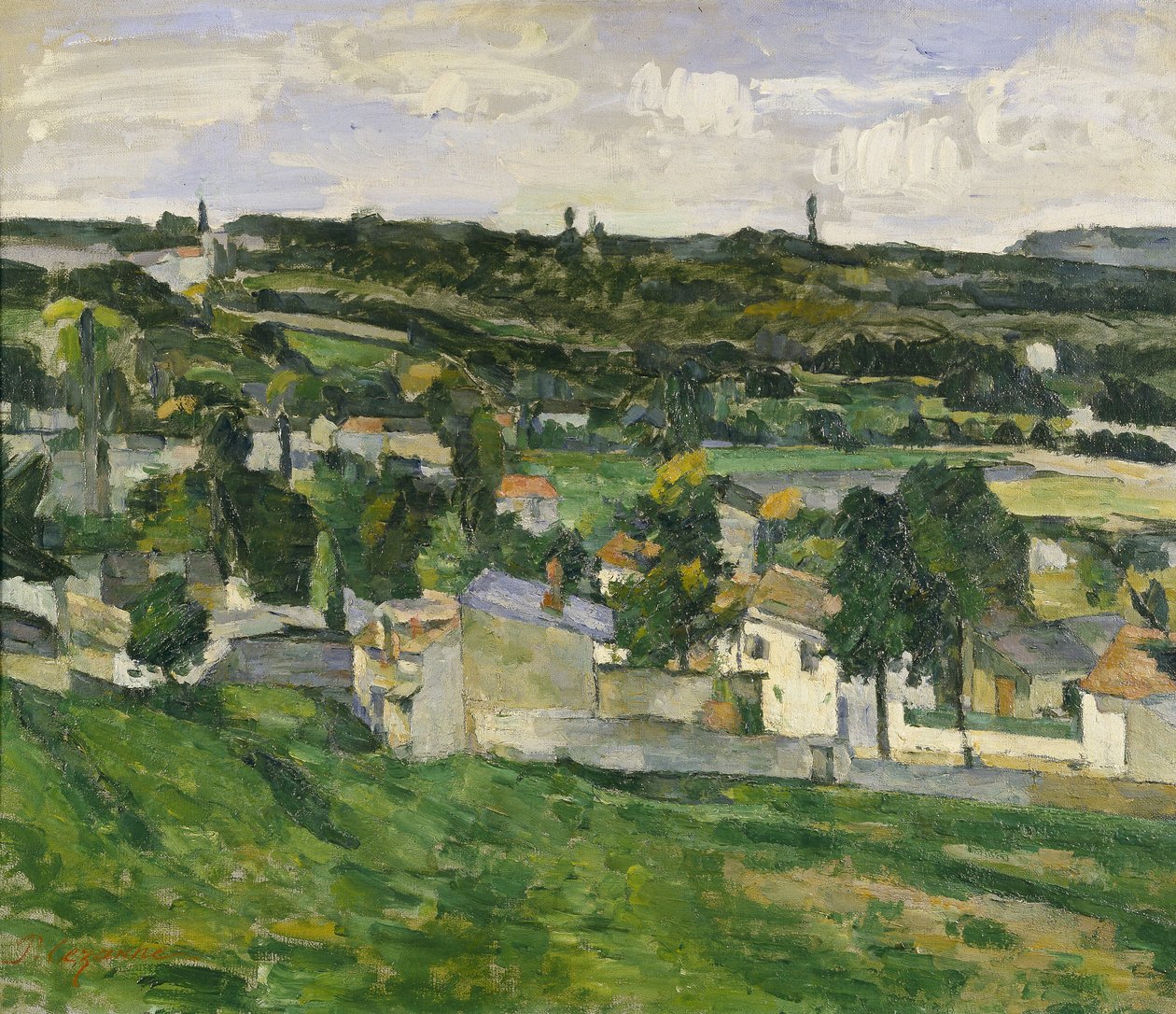 Nära Auvers-sur-Oise, ca 1880 av Paul Cézanne