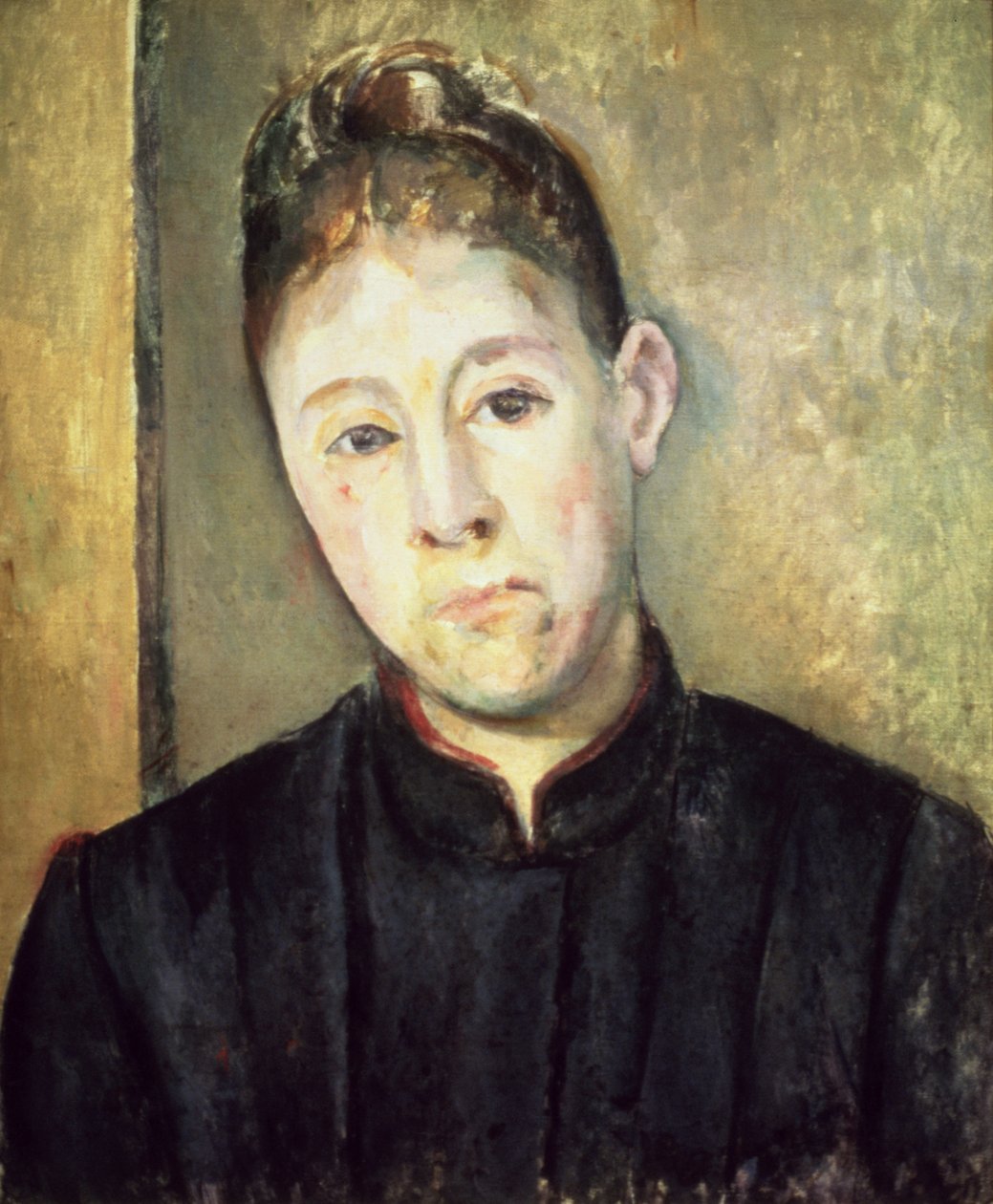 Porträtt av Madame Cezanne, 1885 av Paul Cézanne