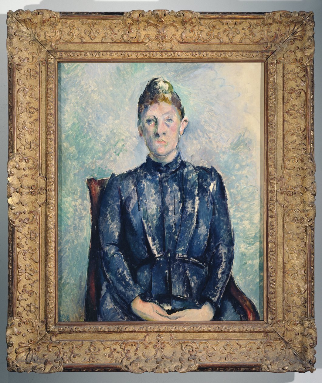 Porträtt av Madame Cezanne, ca 1890 (se även 869809) av Paul Cézanne