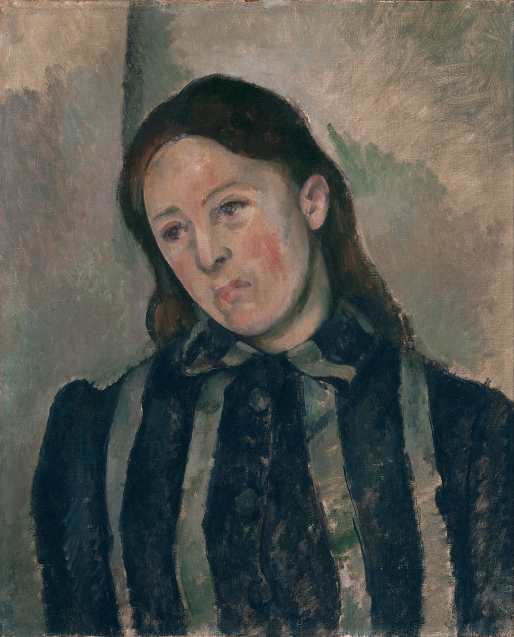 Porträtt av Madame Cézanne av Paul Cézanne