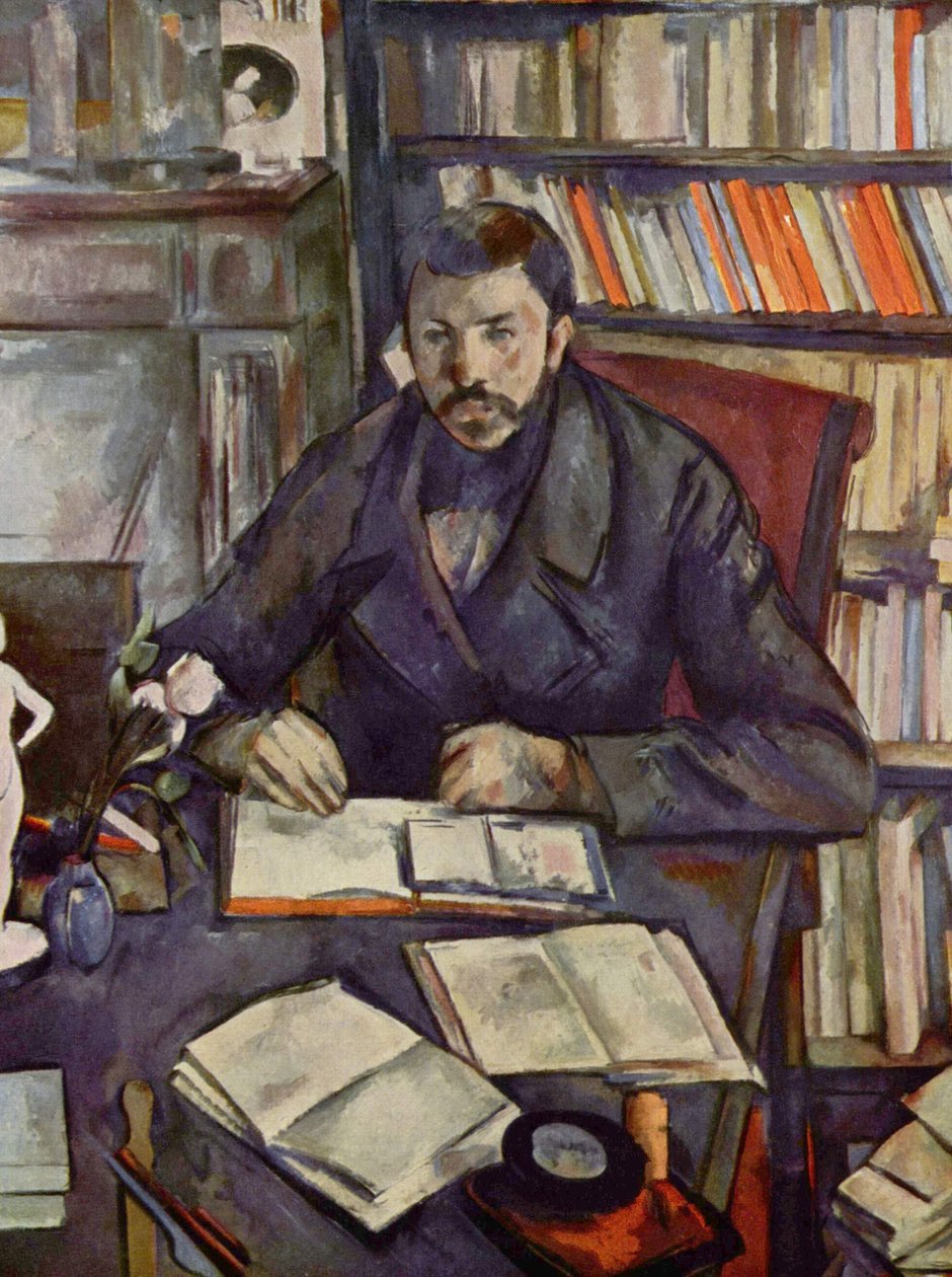 Porträt Gustave Geffroy av Paul Cézanne