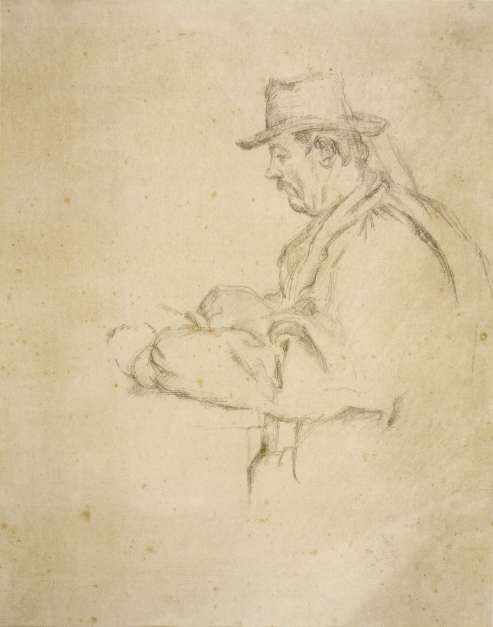 Profile of a Man  av Paul Cézanne