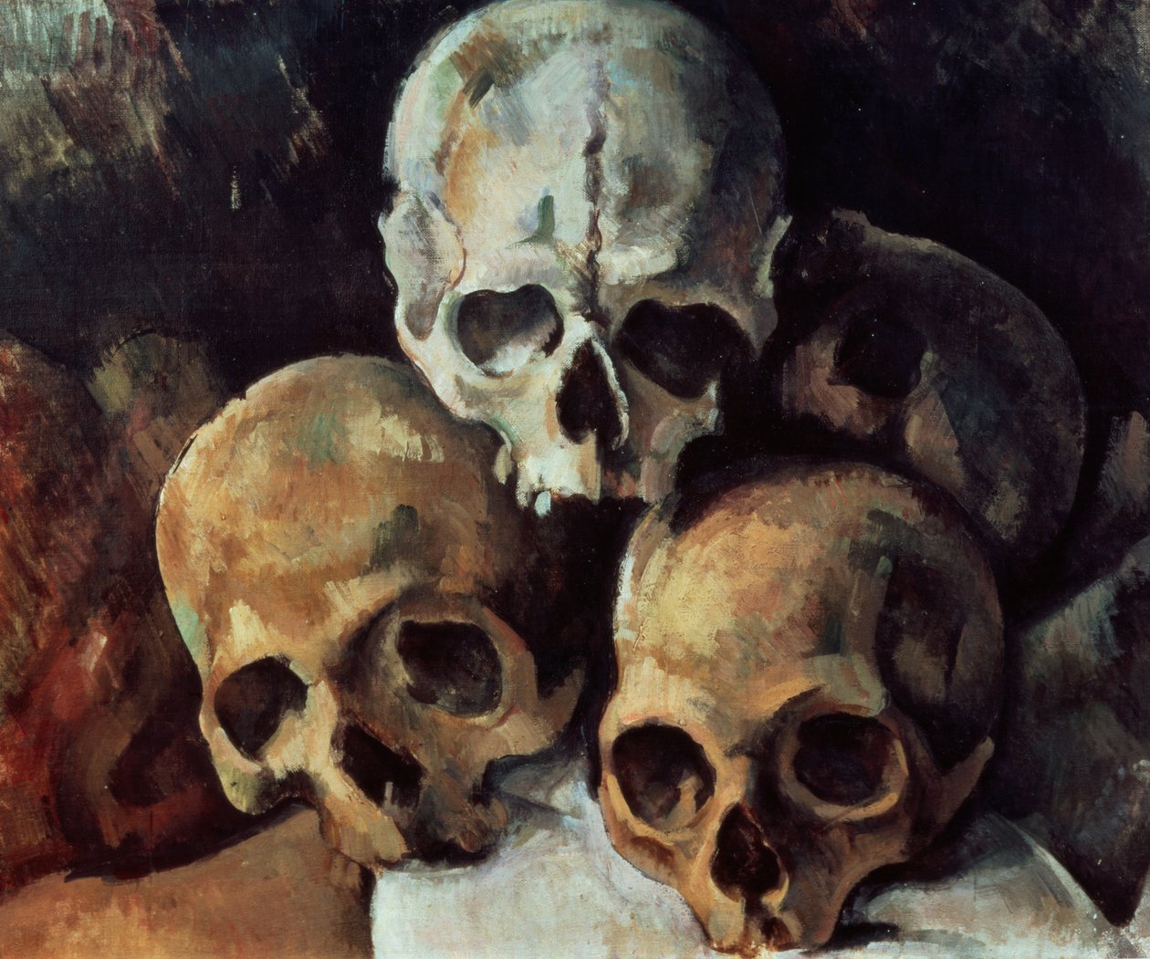 Pyramid of skulls, 1898-1900 av Paul Cézanne