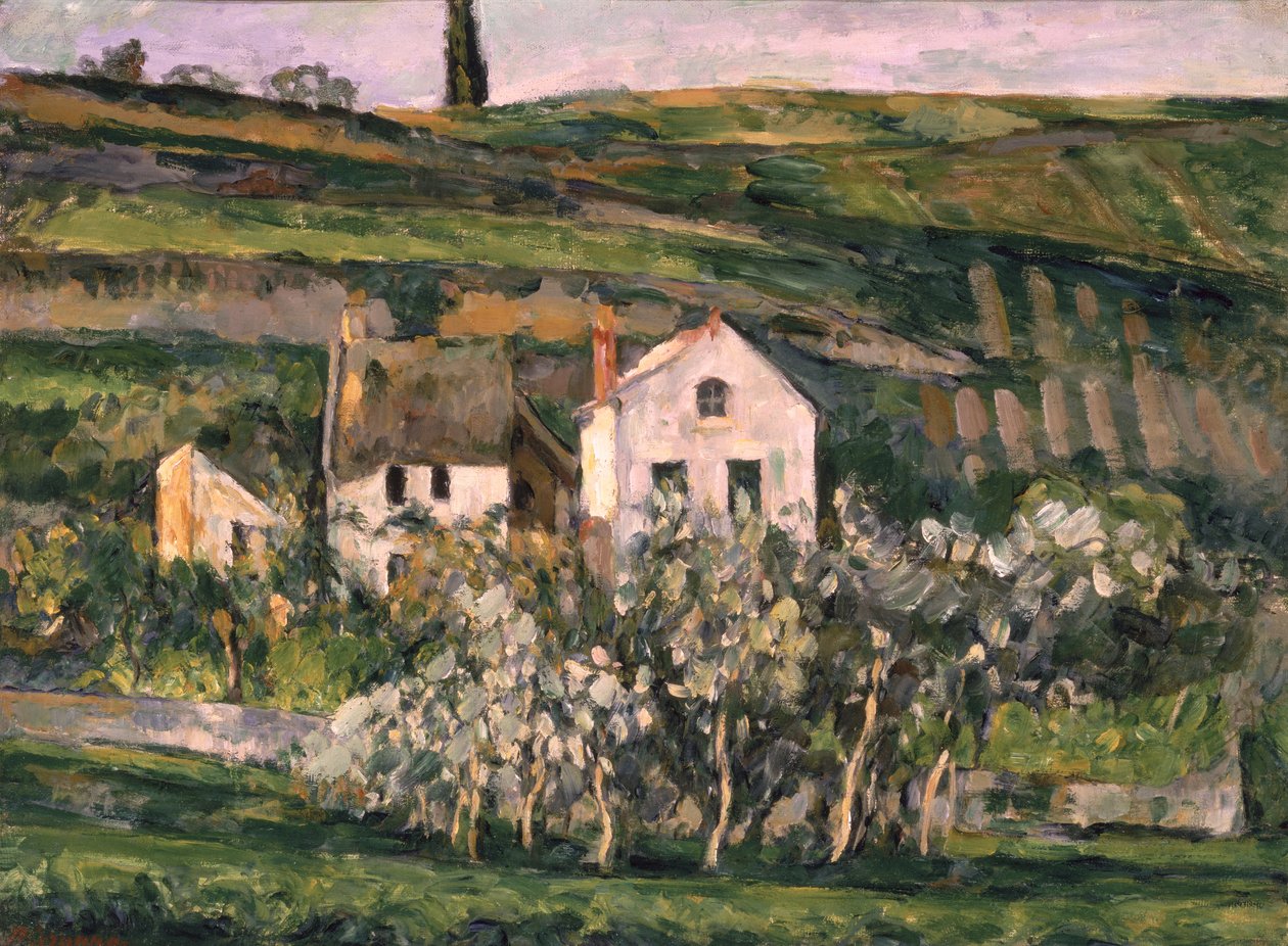 Små hus i Auvers, ca 1873-74 av Paul Cézanne
