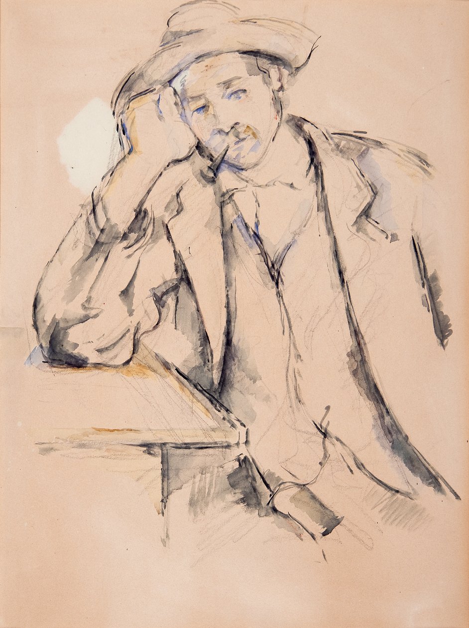 Rökare (wc på papper) (se även 112378) av Paul Cézanne