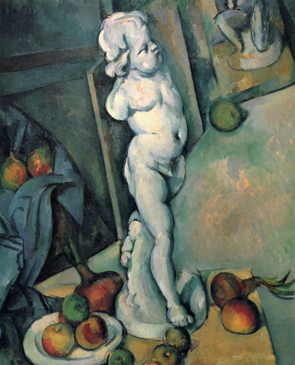 Stilleben med putto av Paul Cézanne