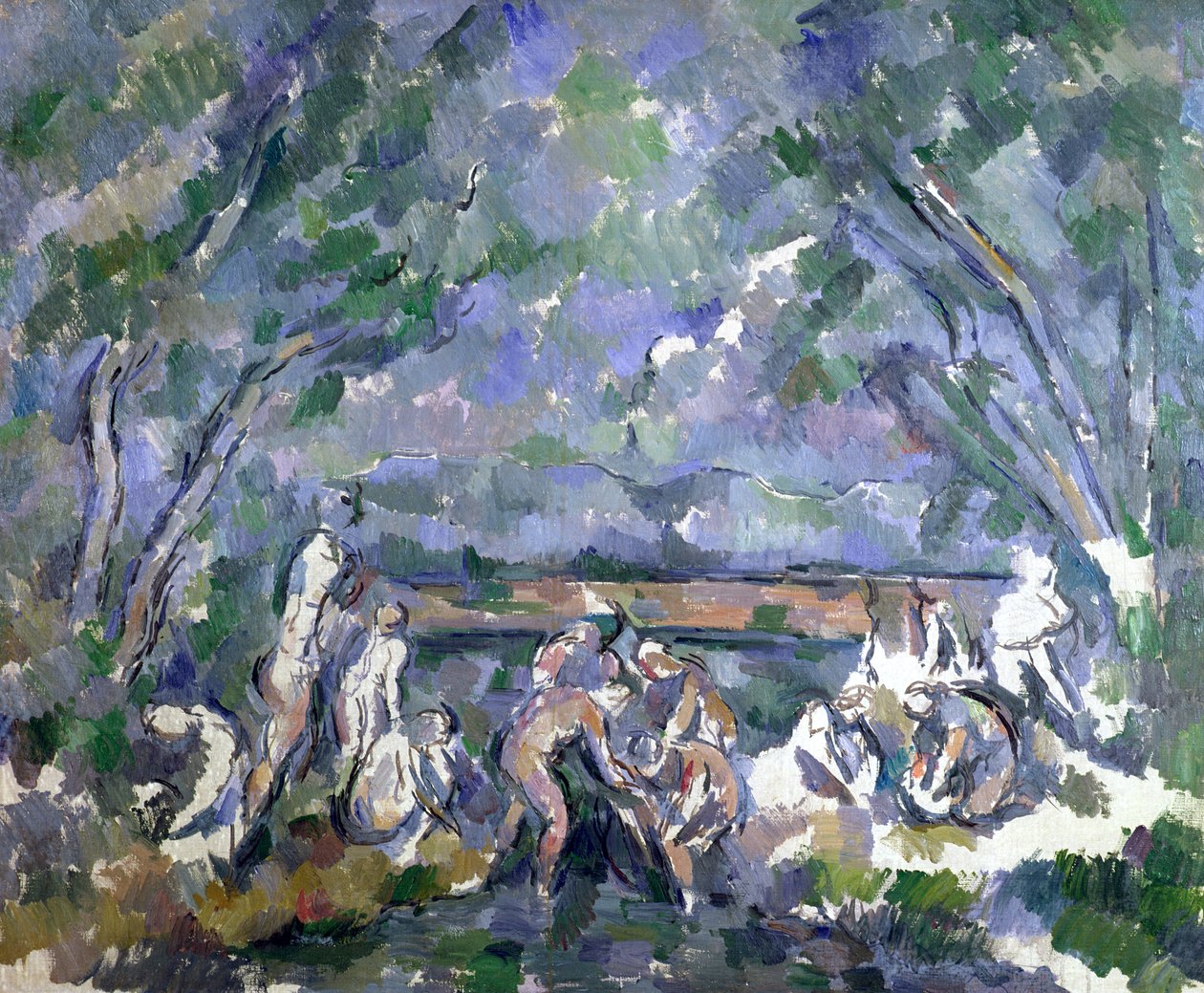 Badarna, 1902-06 av Paul Cézanne