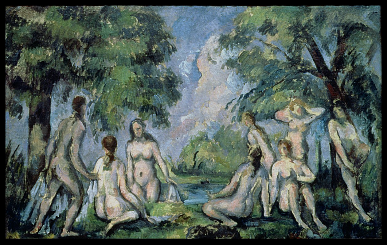 Badarna, ca 1890-1900 av Paul Cézanne