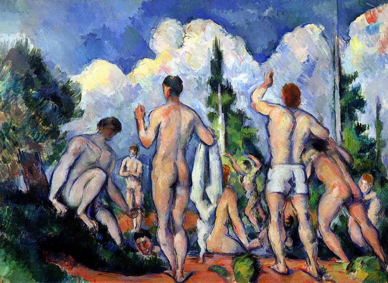 De badande, ca 1890-92 av Paul Cézanne