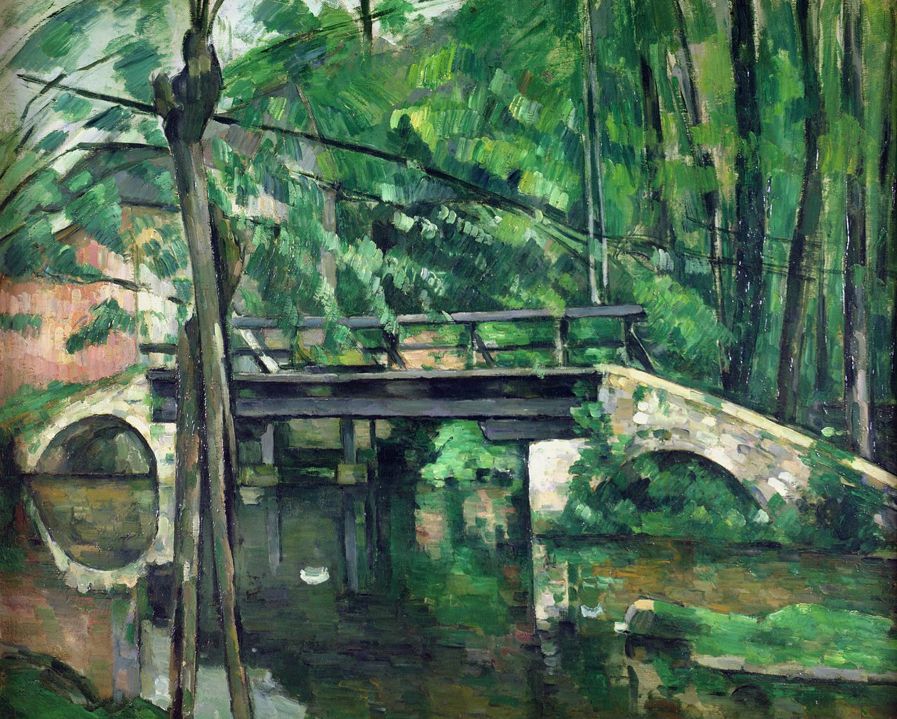 The Bridge at Maincy, eller The Bridge at Mennecy, eller The Little Bridge, c.1879 av Paul Cézanne