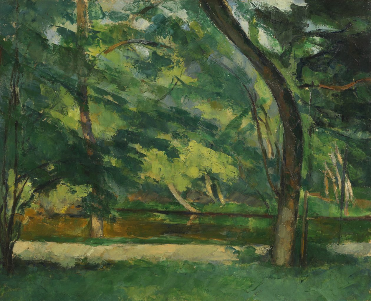 Systrarnas damm, Osny, c.1875 av Paul Cézanne
