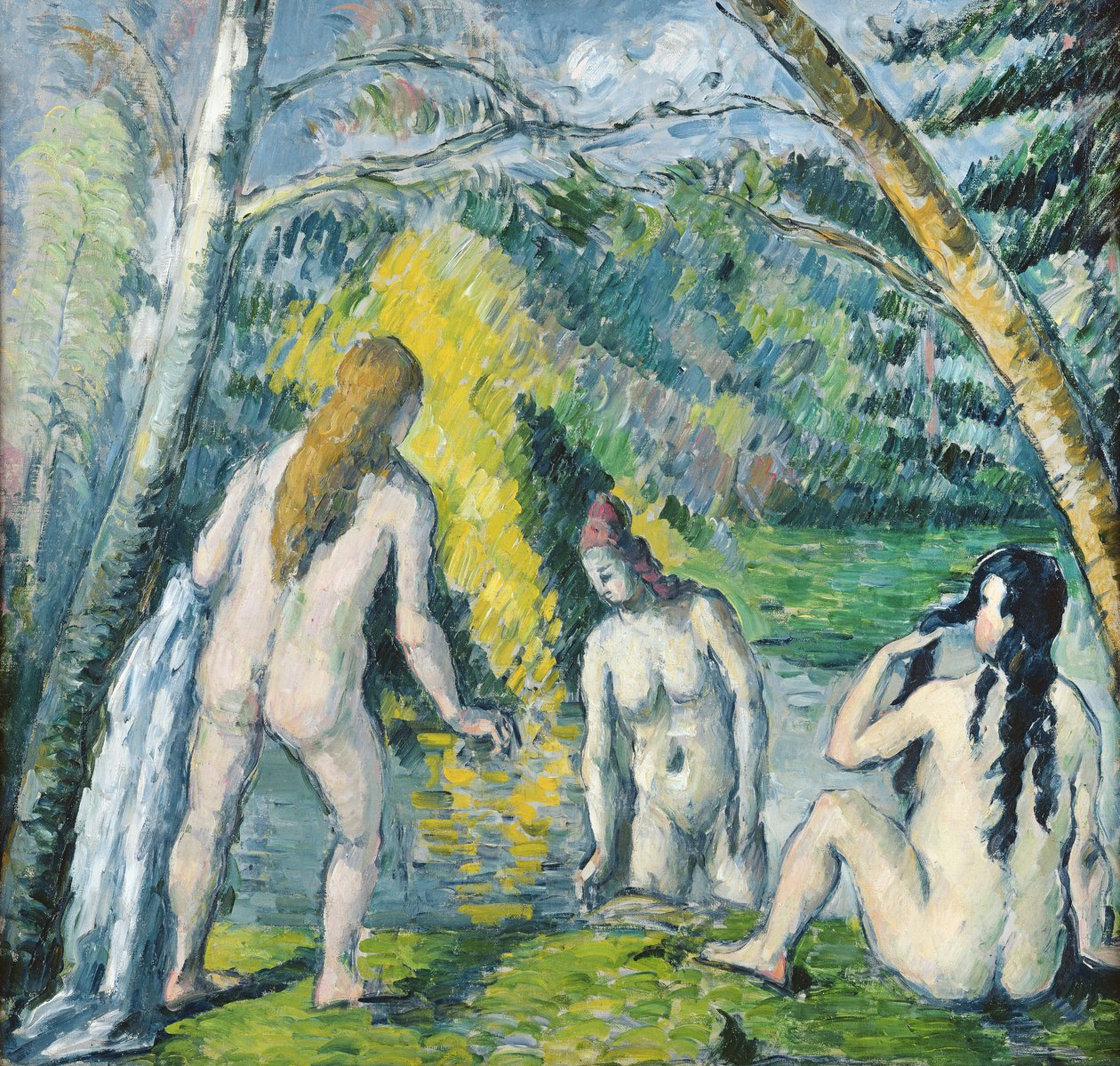 De tre badarna, ca 1879-82 av Paul Cézanne