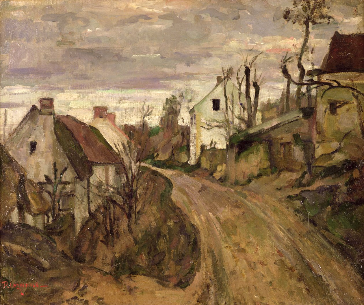 The Village Road, Auvers, ca 1872-73 av Paul Cézanne