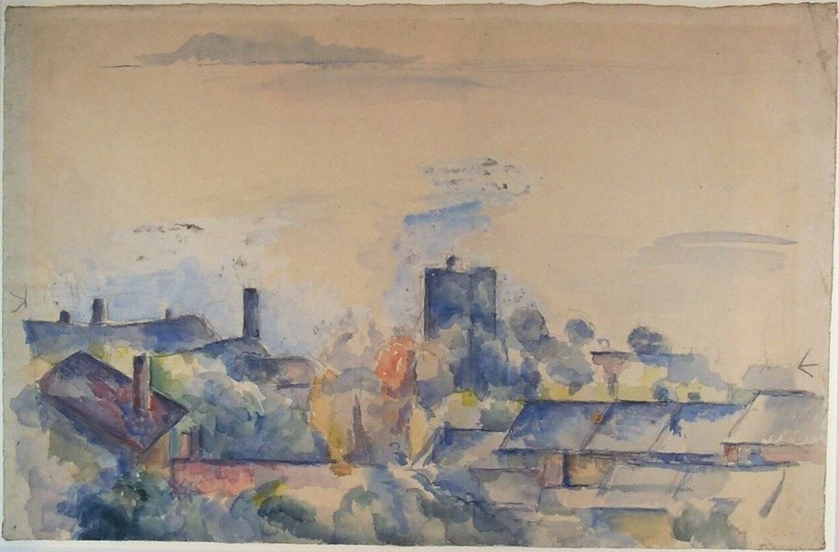 View of LEstaque and the gulf of Marseille av Paul Cézanne
