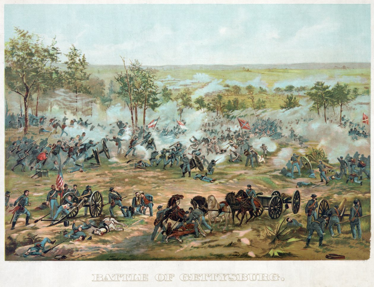 Slaget vid Gettysburg, pub. 1898 av Paul Dominique Philippoteaux
