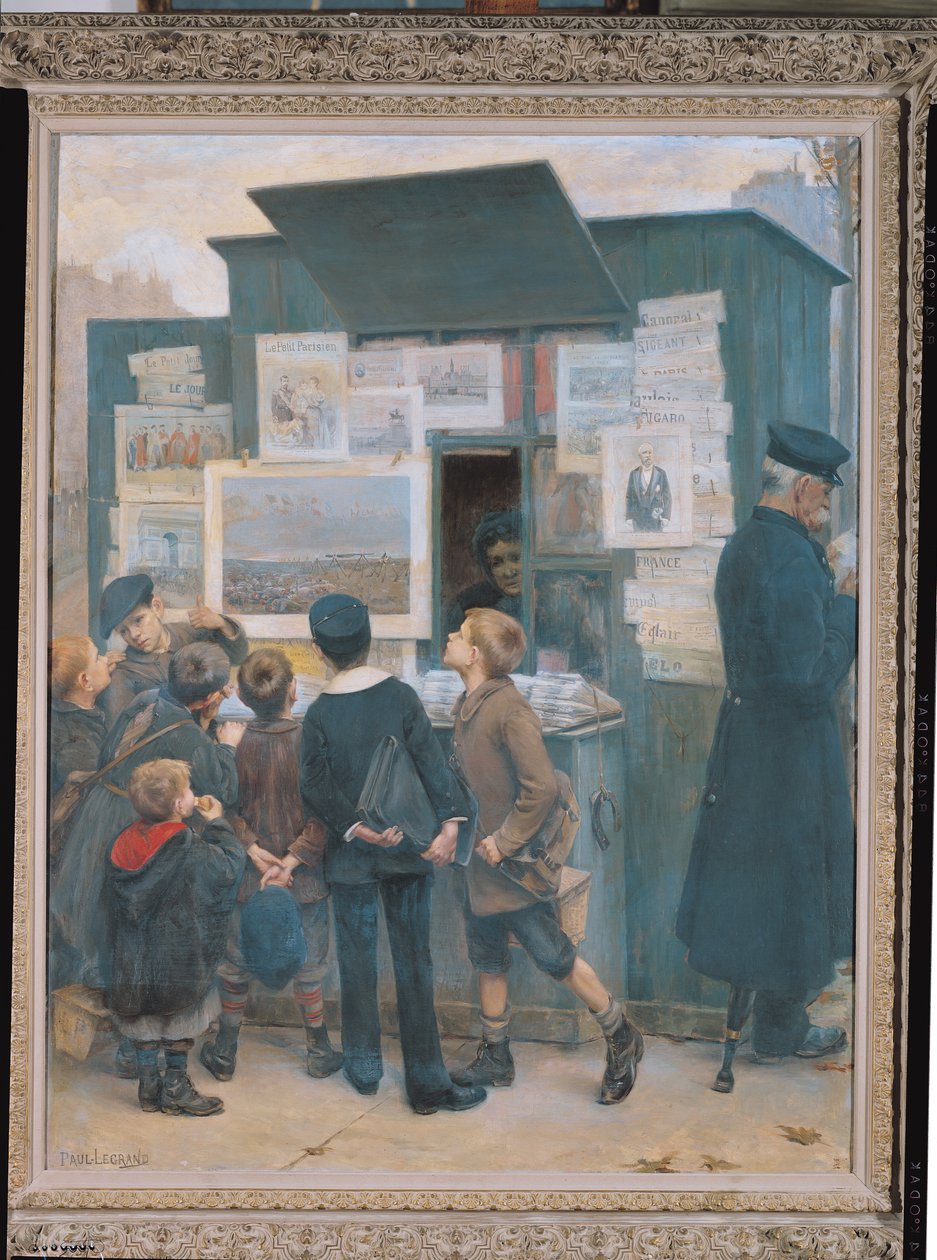 Tittar på "Drömmen" av Detaille, 1897 av Paul Emmanuel Legrand