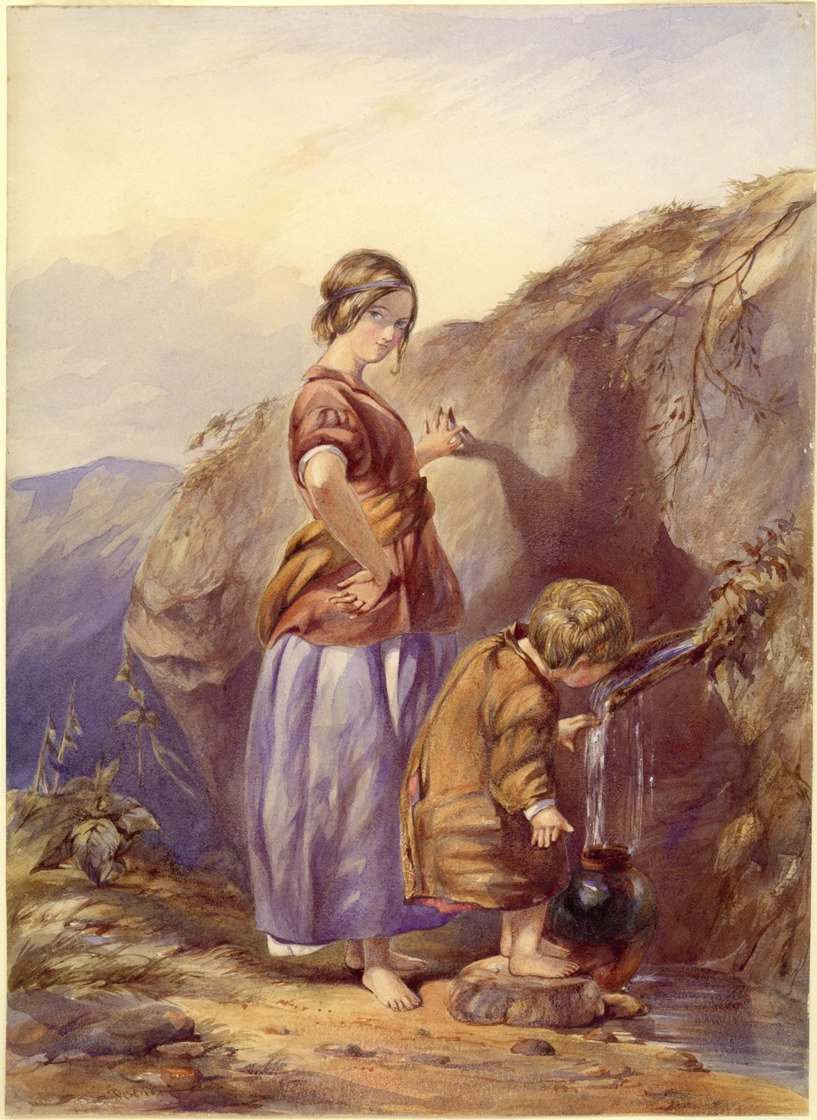 Fjällkällan (akvarell och bodycolour på kartong) av Paul Falconer Poole