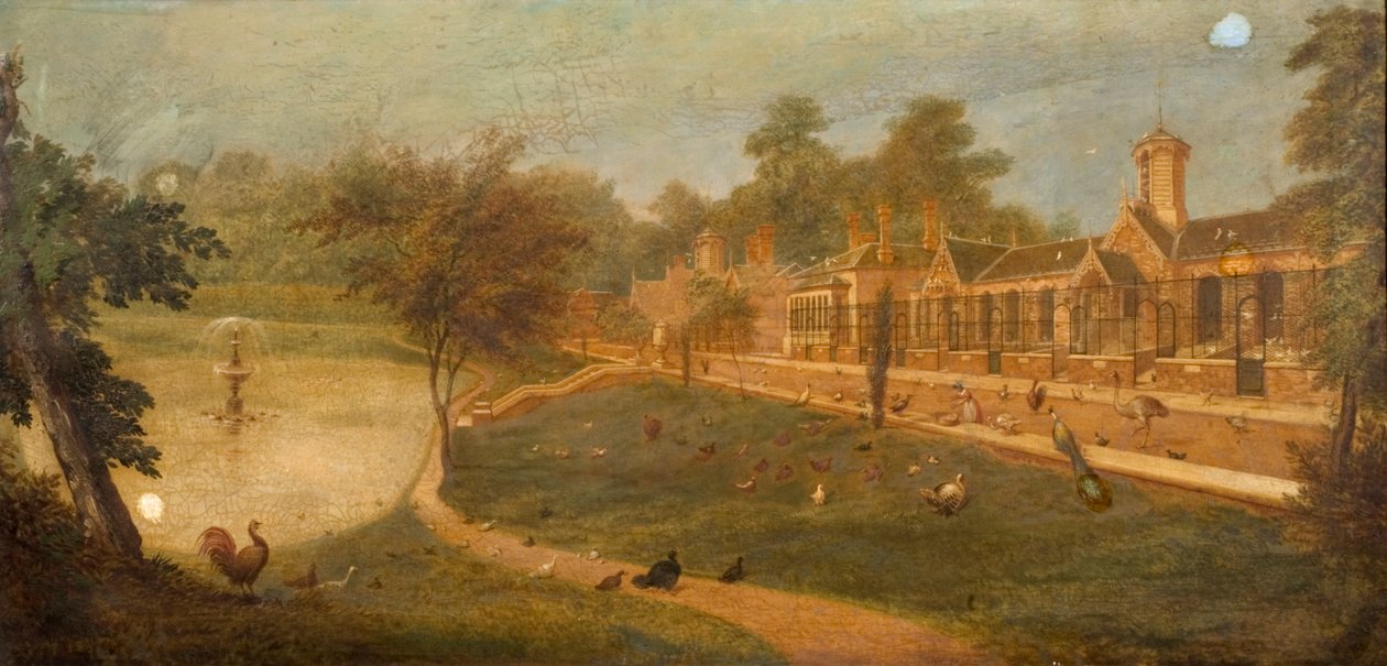 Drottning Victorias voljär, ca 1852 av Paul Fischer