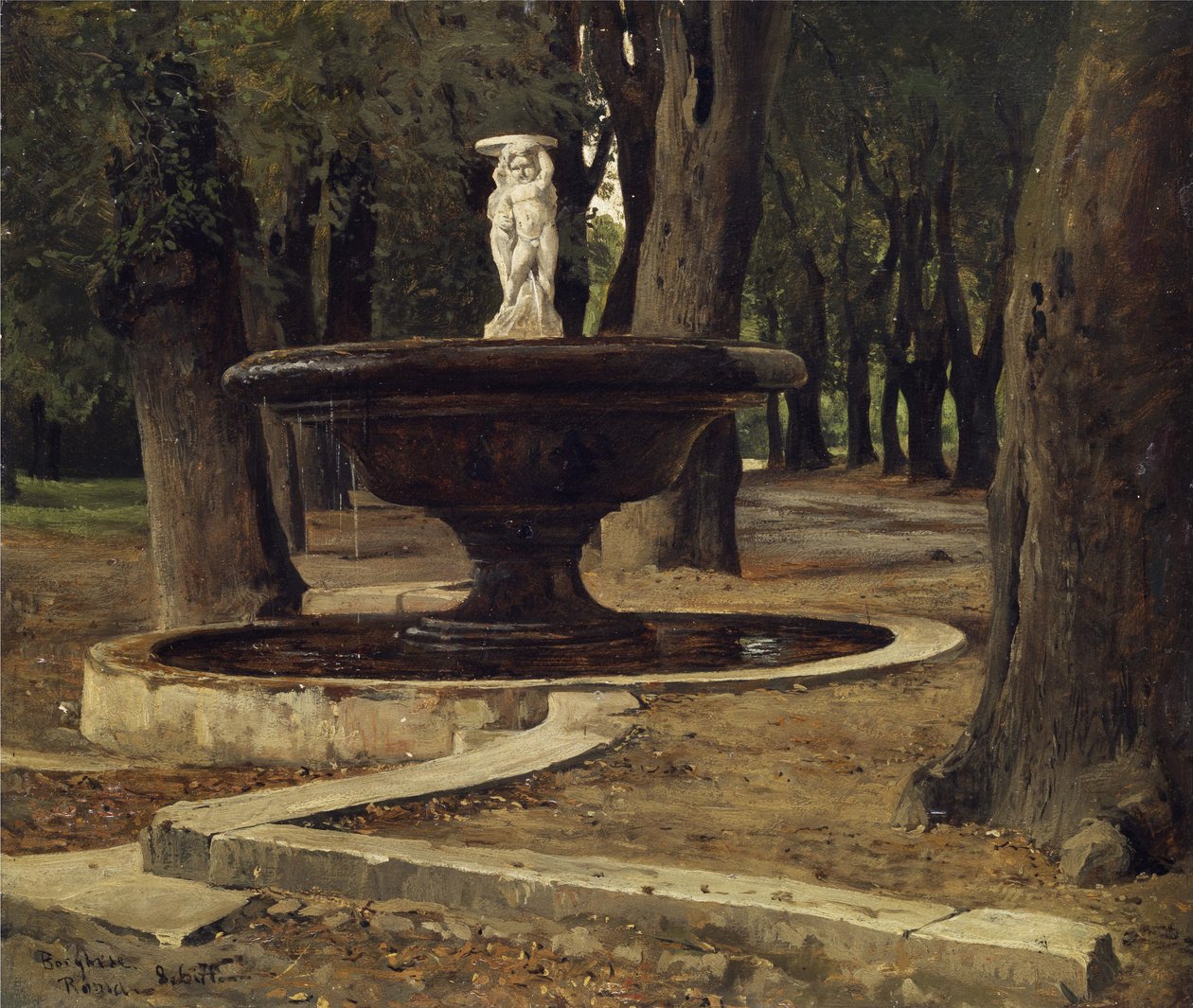 Brunnen im Park der Villa Borghese in Rom av Paul Flickel