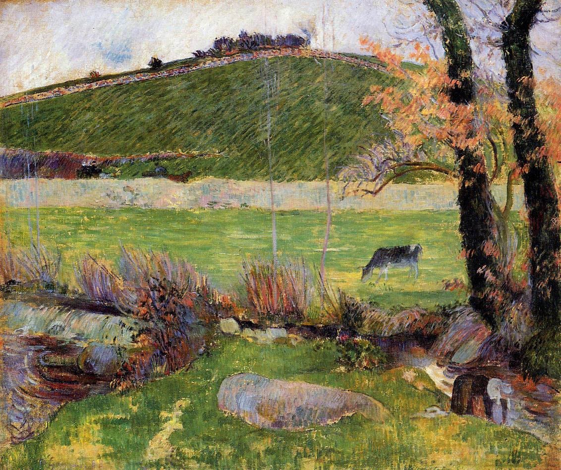 A Meadow on the Banks of the Aven av Paul Gauguin