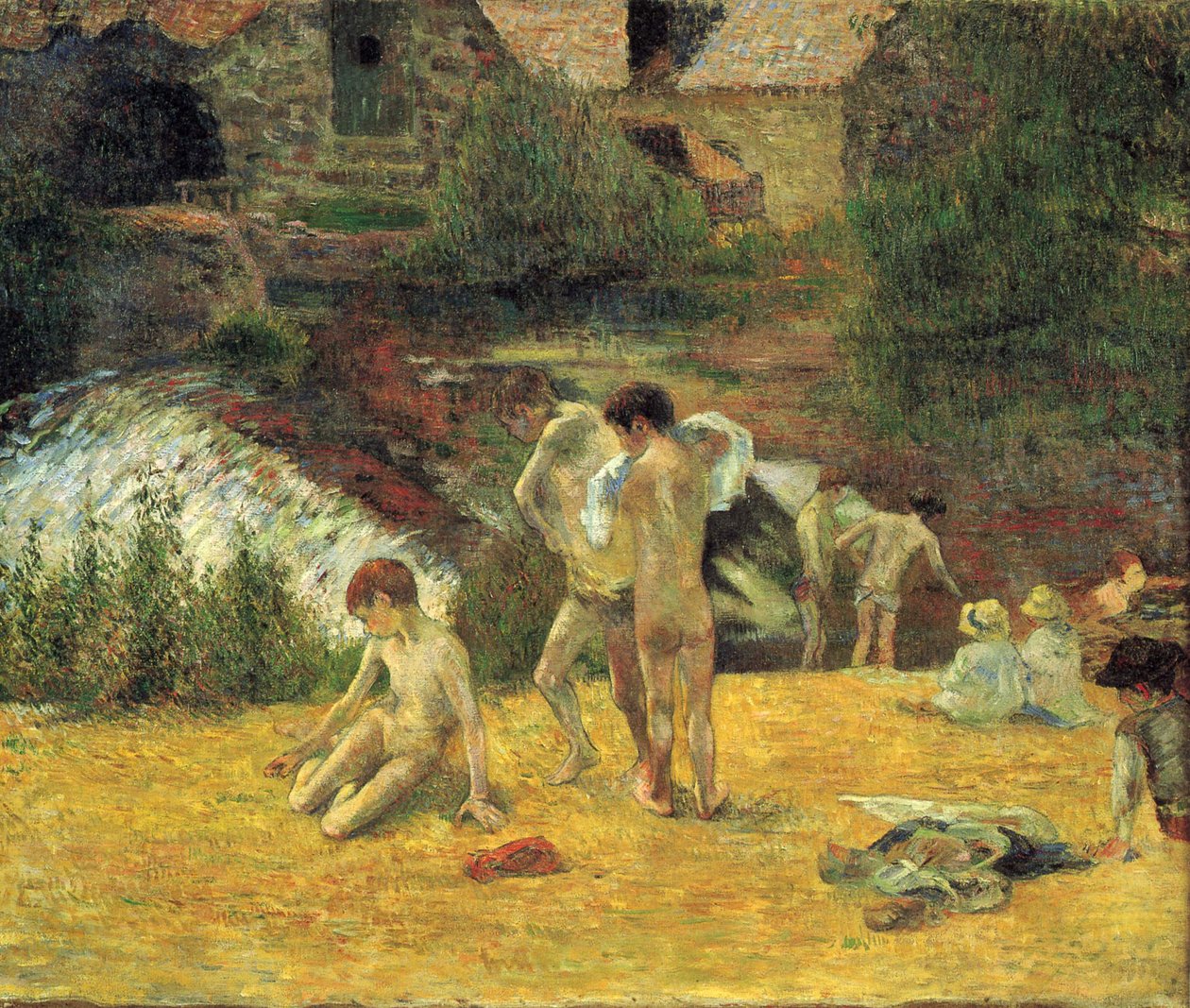 Breton Boys Bathing  av Paul Gauguin