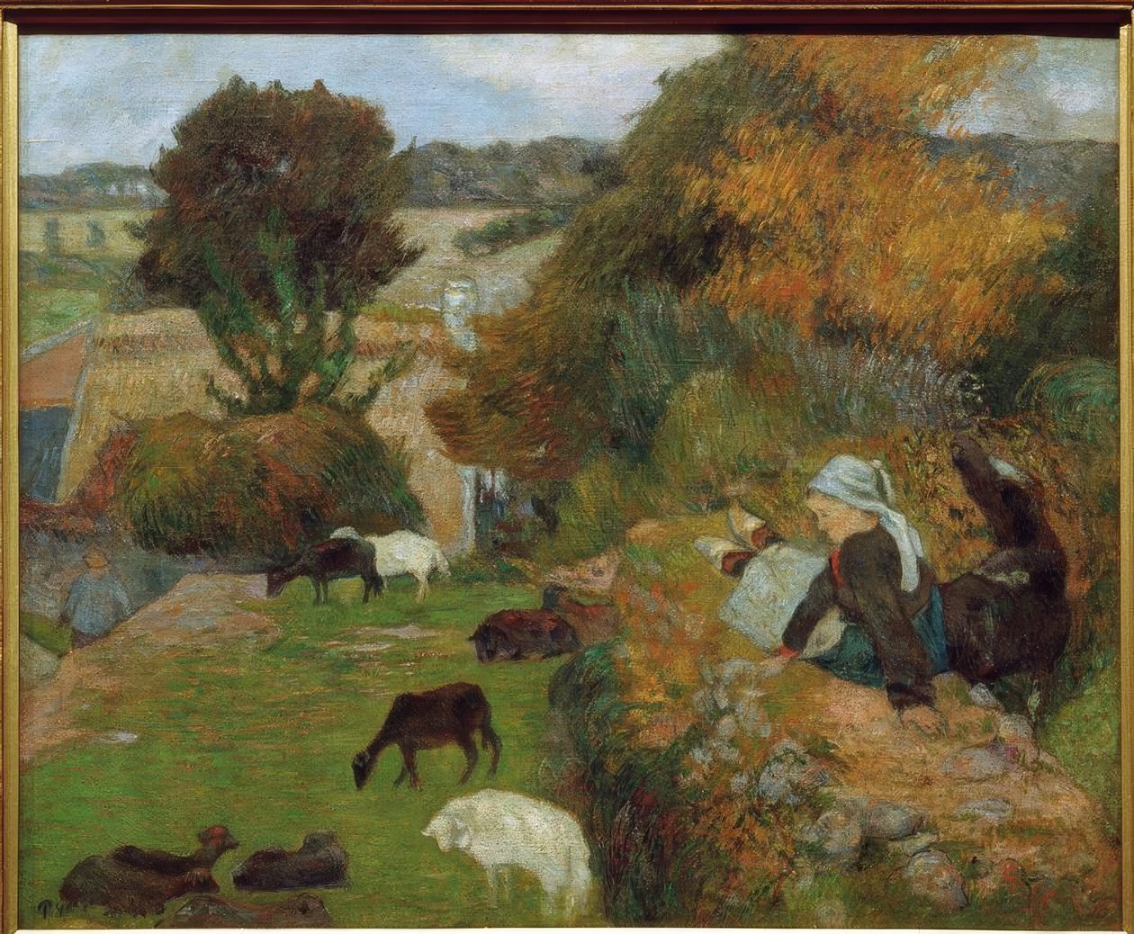Bretonsk herdinna av Paul Gauguin
