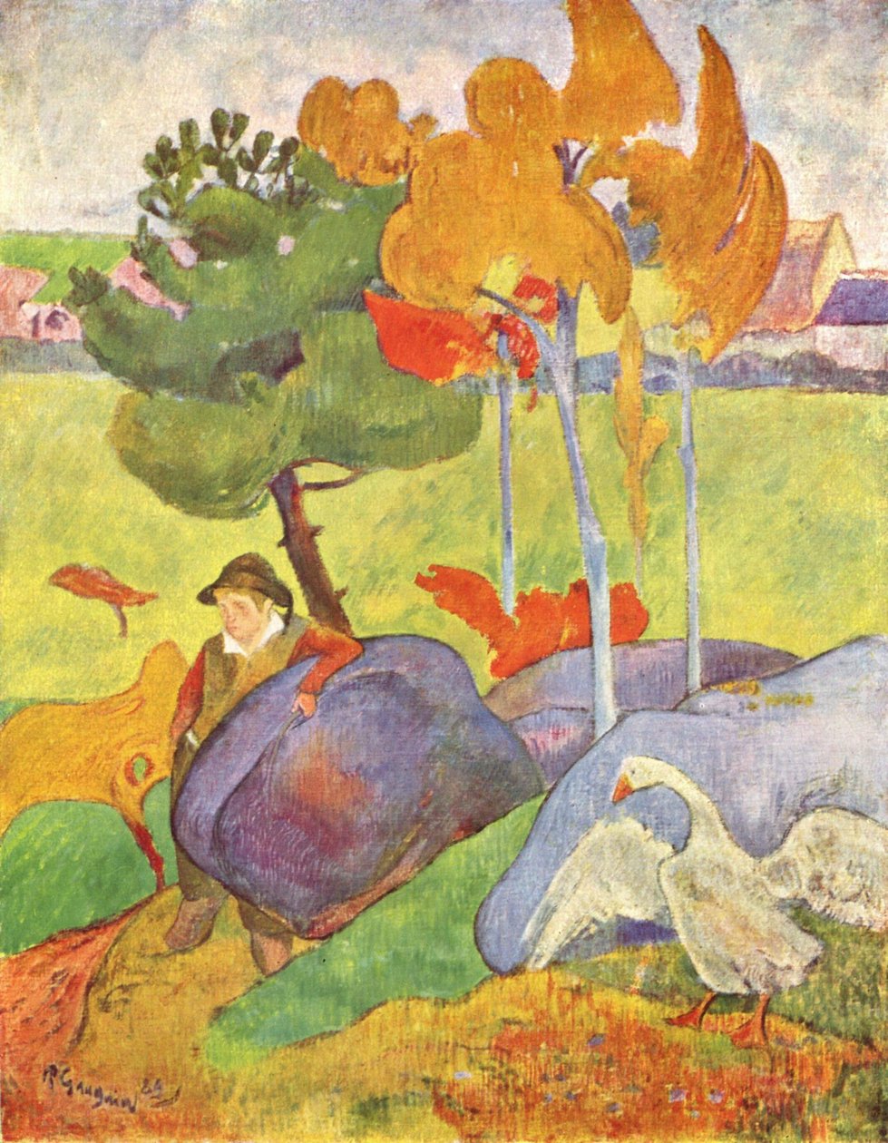 Bretonischer Gänsehirt av Paul Gauguin