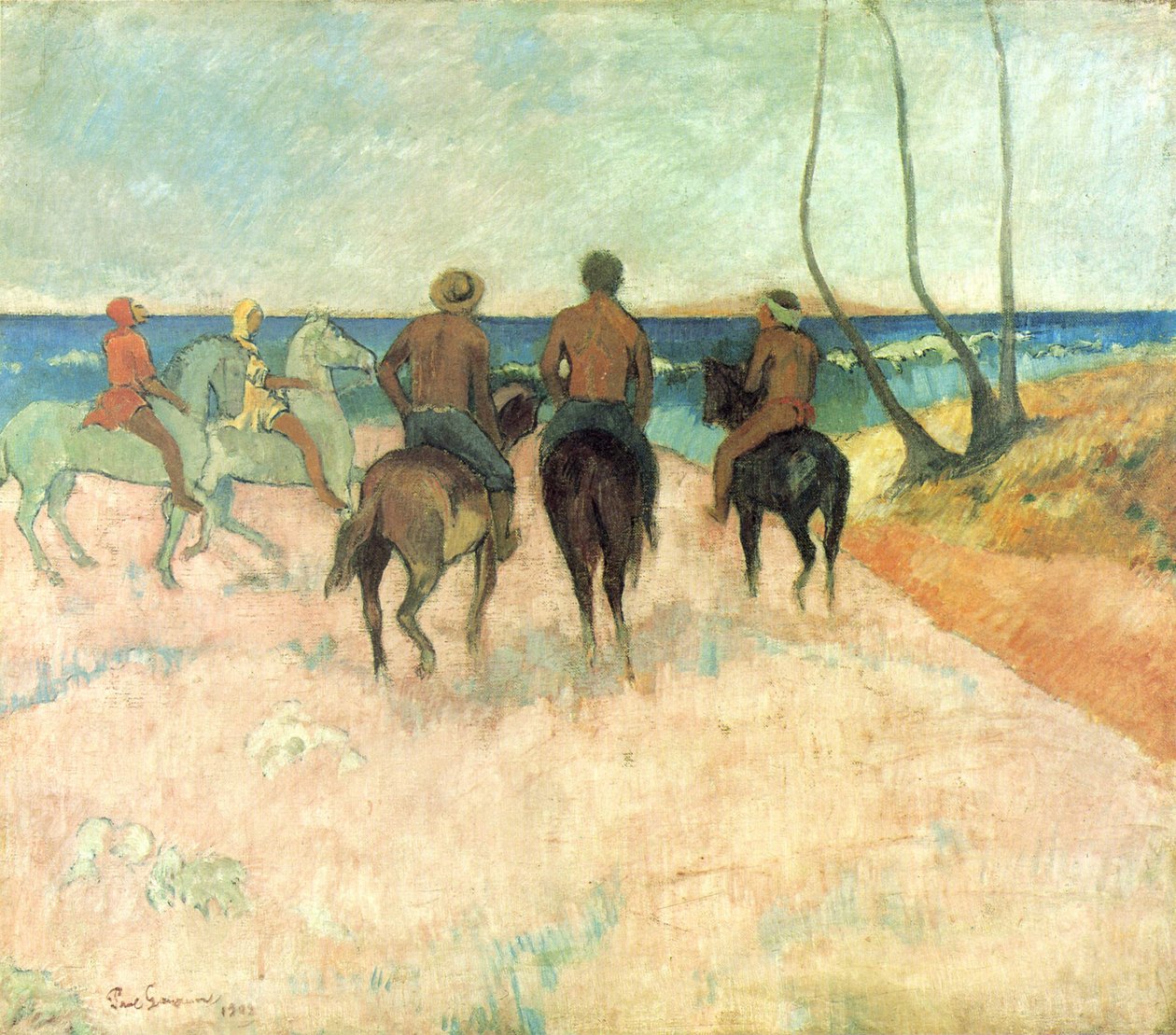 Cavaliers sur la plage  av Paul Gauguin