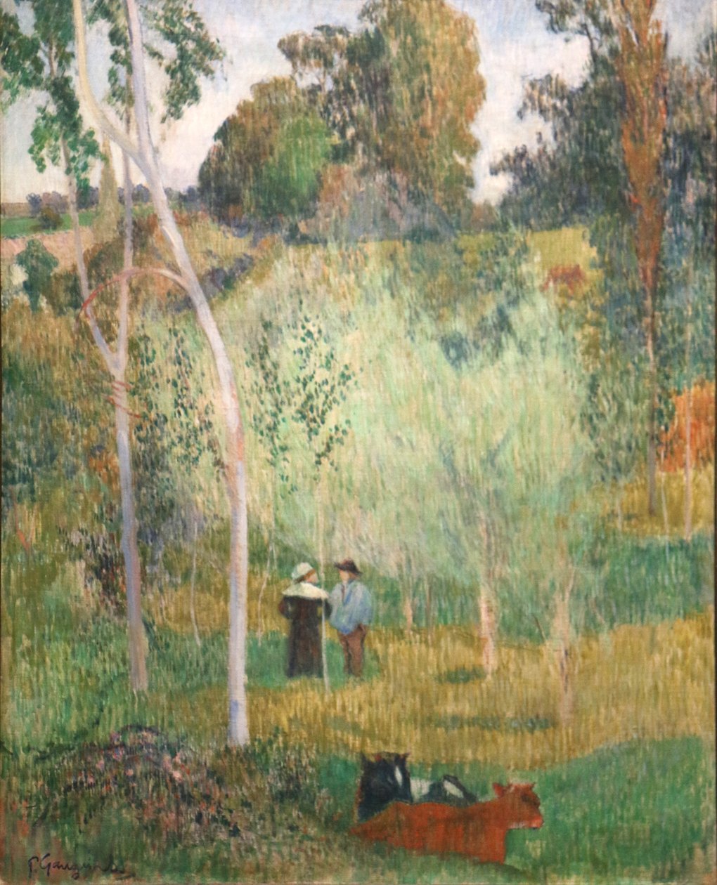 Conversation in the fields av Paul Gauguin