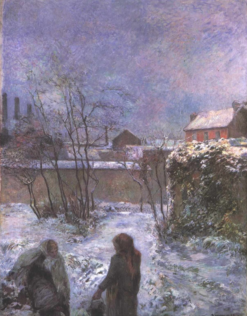 Der garten im winter, Rue Carcel av Paul Gauguin