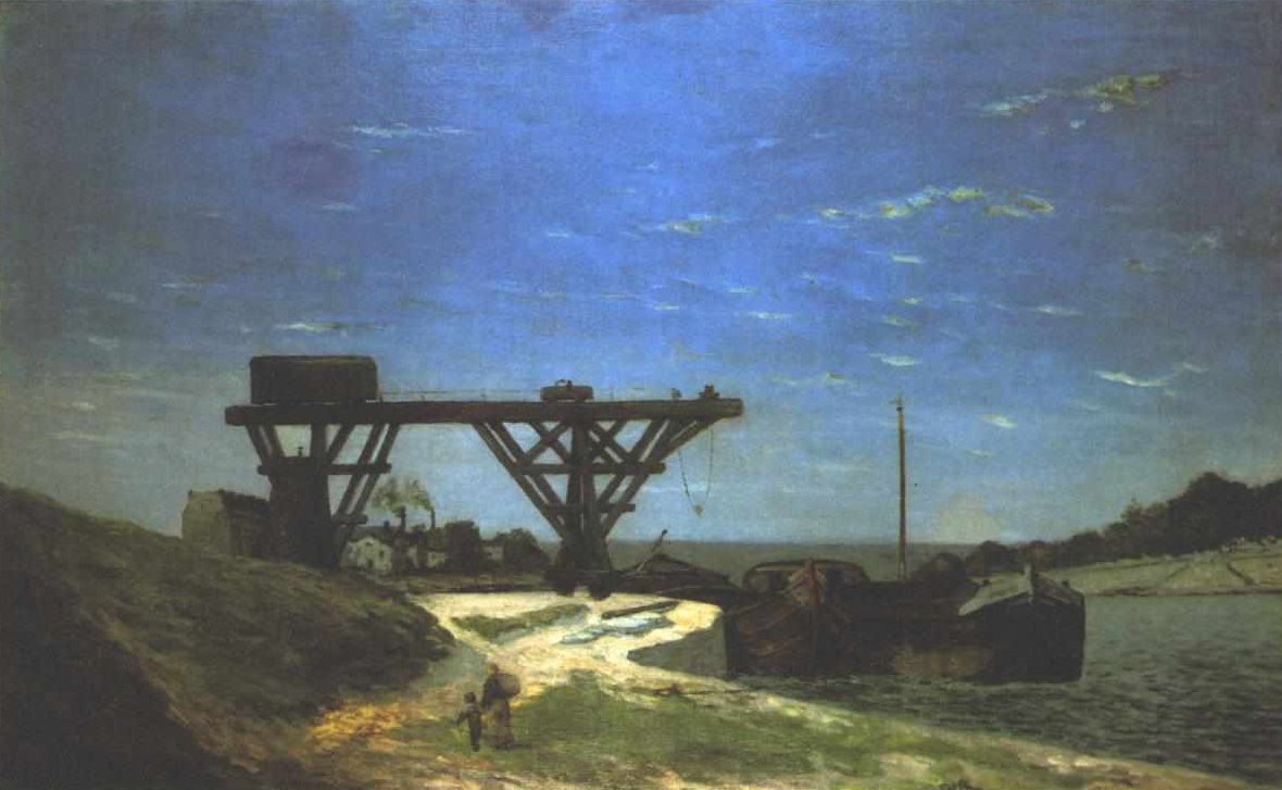 Die Seine in Paris zwischen der Pont dIlena und der Pont de Grenelle -1875 av Paul Gauguin