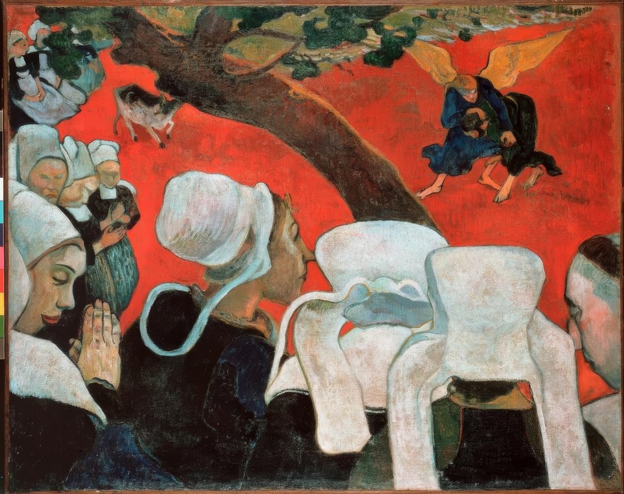 Synen efter predikan eller Jakobs strid med E av Paul Gauguin