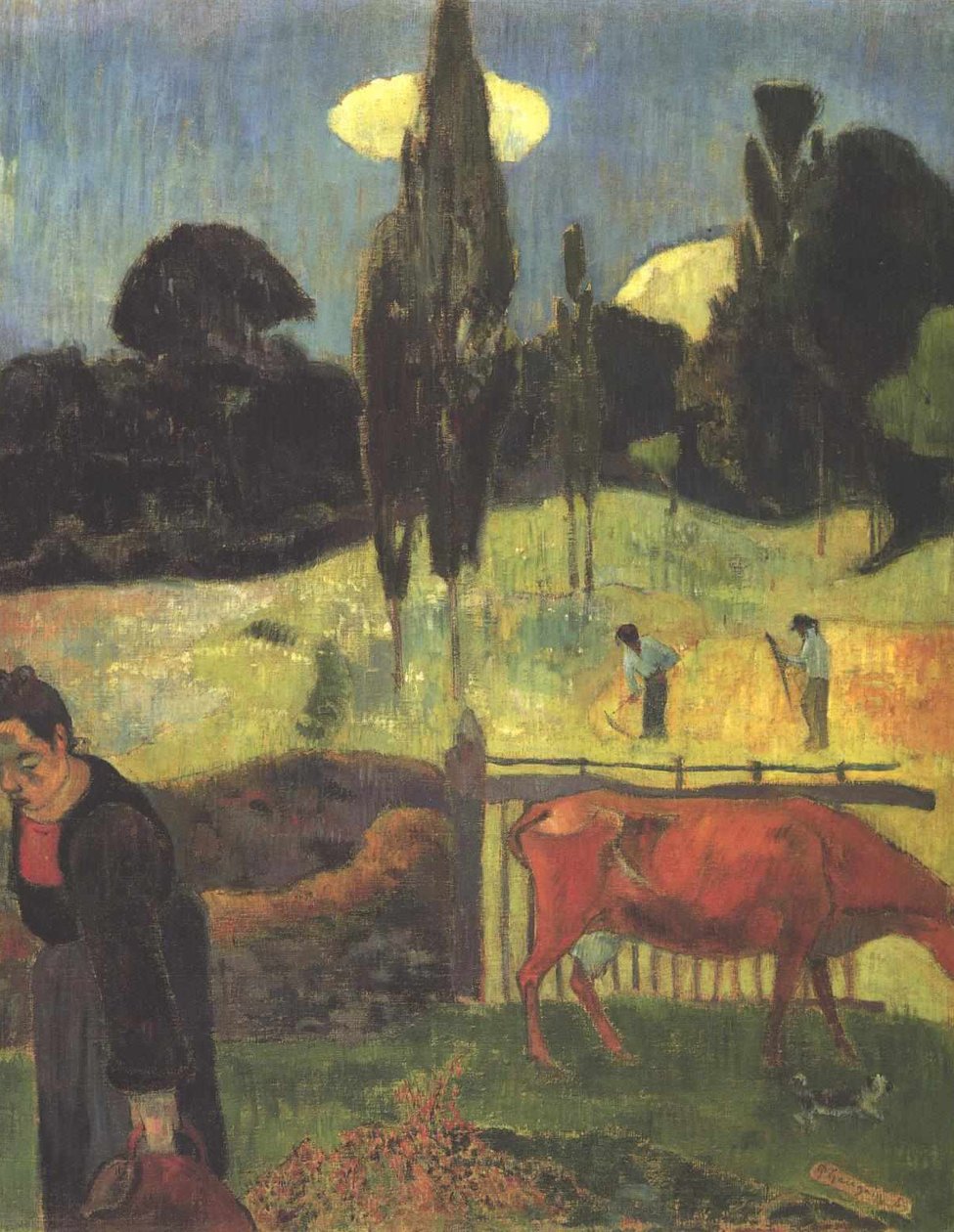 Die rote Kuh av Paul Gauguin