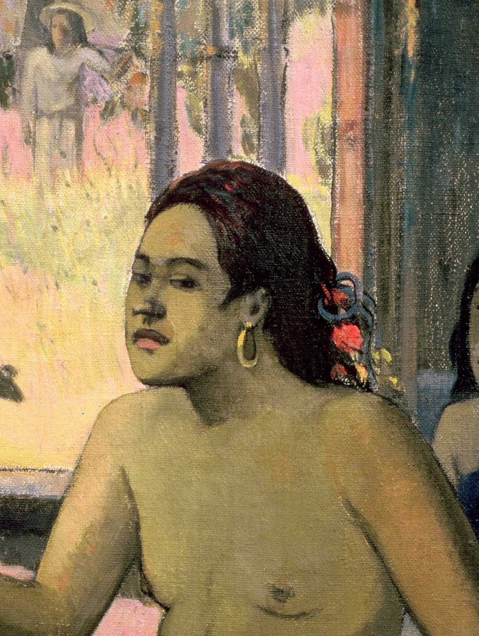 Eiaha Ohipa eller Tahitianer i ett rum, 1896 (detalj av 47617) av Paul Gauguin