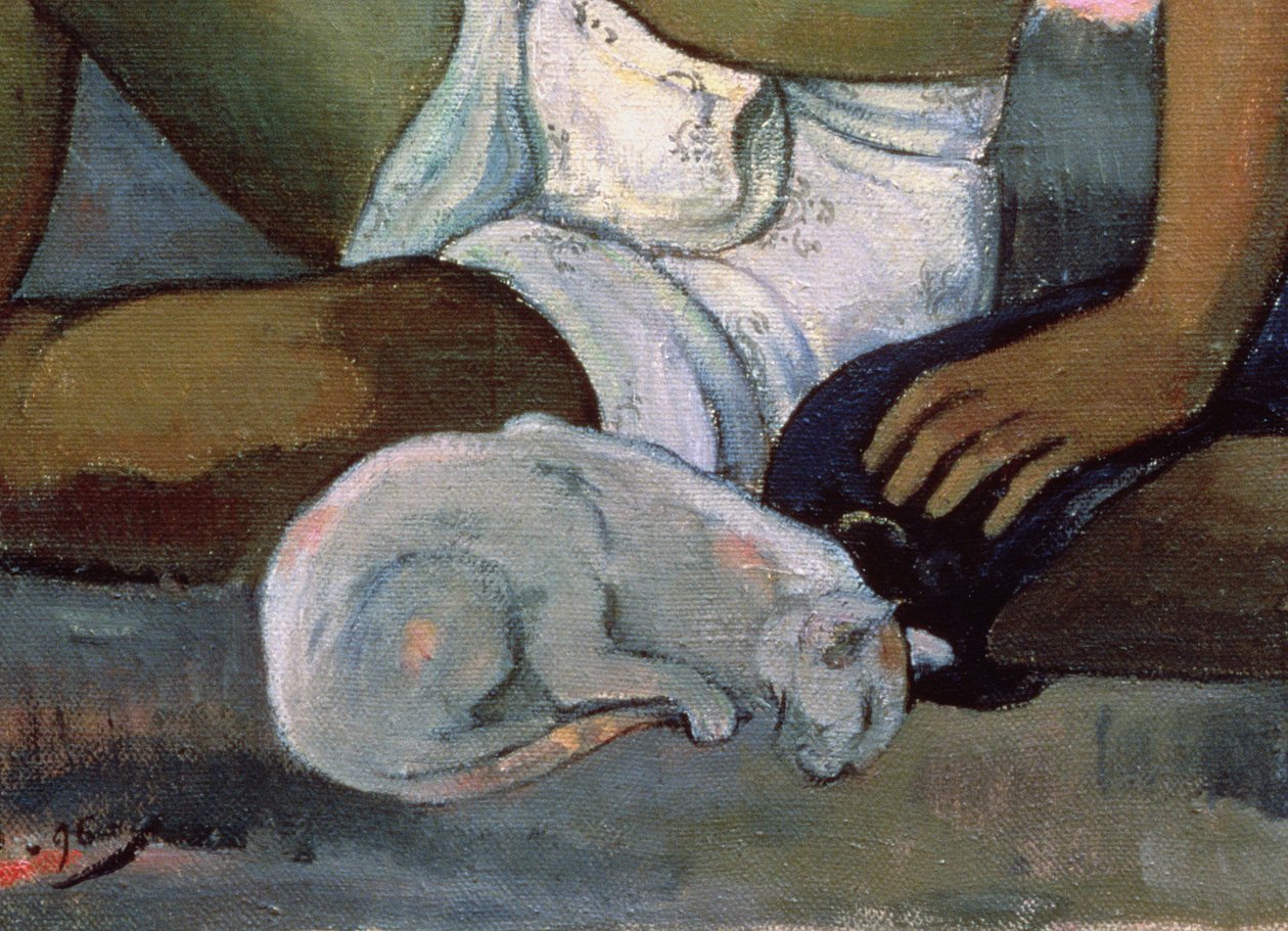 Eiaha Ohipa eller Tahitianer i ett rum, 1896 (detalj av 47617) av Paul Gauguin