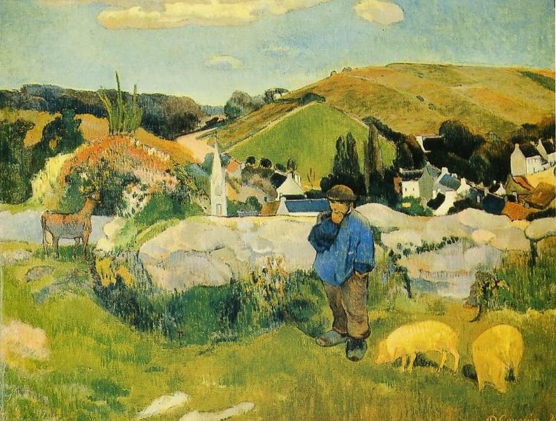 En Bretagne av Paul Gauguin