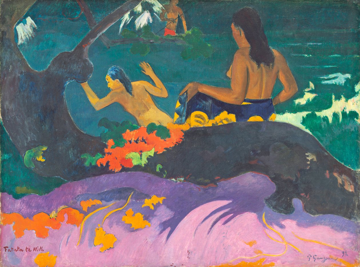 Nära drömmen (vid havet) 1892 av Paul Gauguin