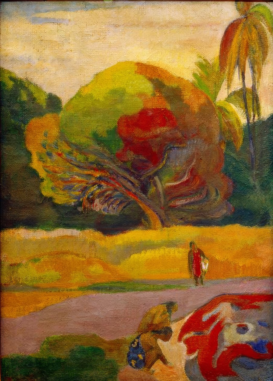 Kvinnor på floden av Paul Gauguin