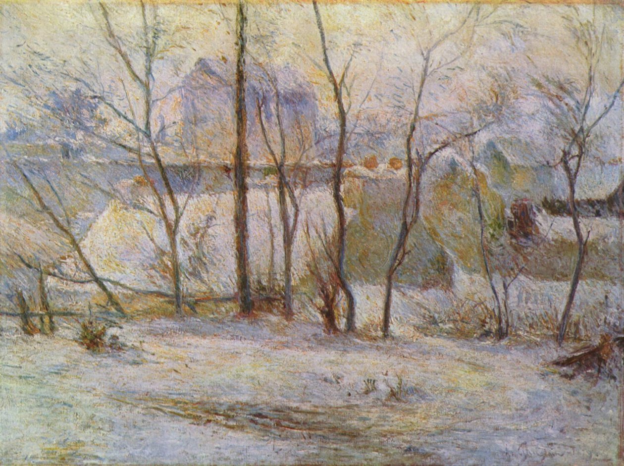 Garten im Schnee av Paul Gauguin