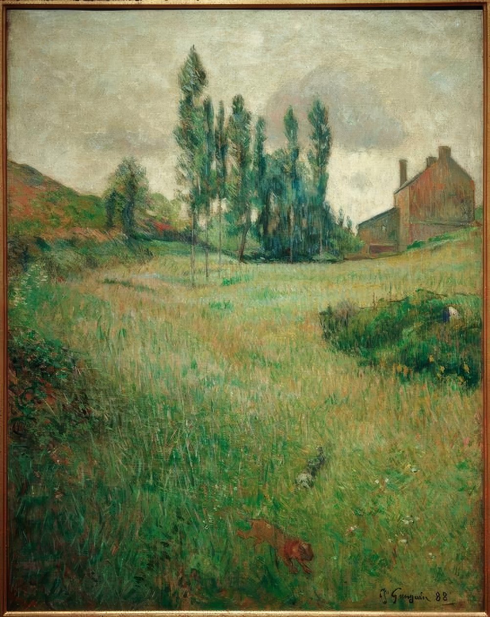 Hundar på en äng av Paul Gauguin