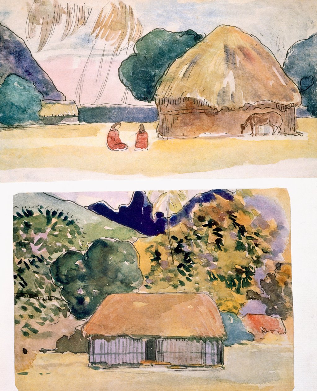 Illustrationer från "Noa Noa, Voyage a Tahiti", utgiven 1926. av Paul Gauguin